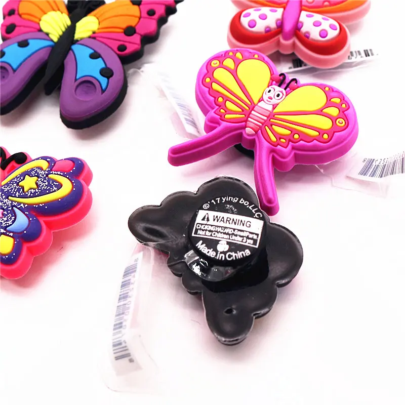 High Imitation Butterfly&Ladybug Shoe Accessories Novelty 1pcs Garden Shoe Original Charms Decorations fit Croc JIBZ Kids Gifts