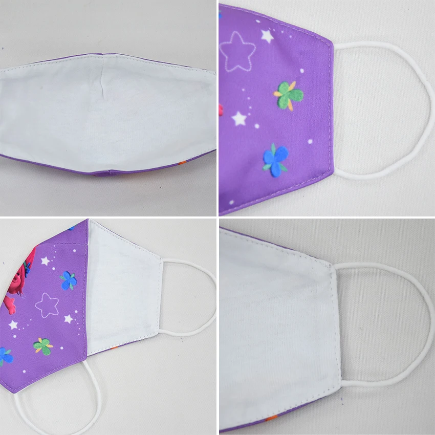 Маскарадная маска для детей с изображением троллей и Маков многоразовая