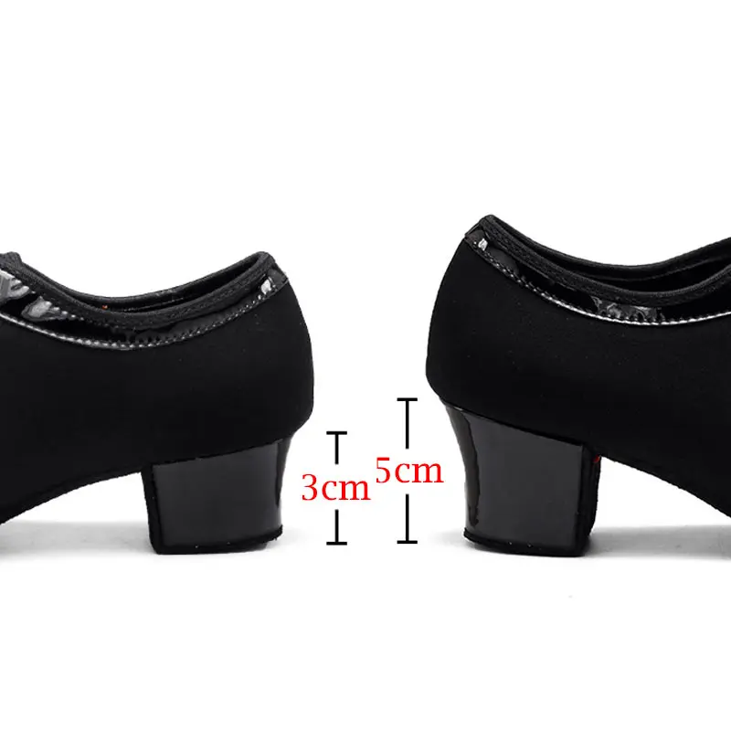 New Latin Dance Shoes Woman Ballroom Jazz Salsa Dancing Shoes Heeled 3CM/5CM Adult Tango Practice Dance Shoes Women's Sneakers
