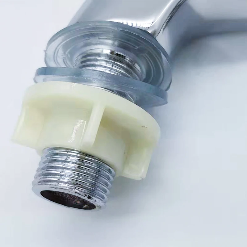 Хромированный смеситель для раковины водопроводный кран с задержкой времени и