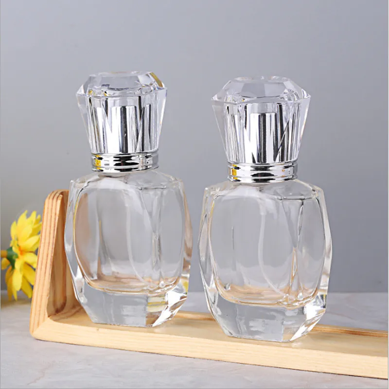 

5/10pcs 30ml Mini Clear Glass Perfume Bottle Portable Travel Refillable Cosmetics Empty Aluminum Spray Head