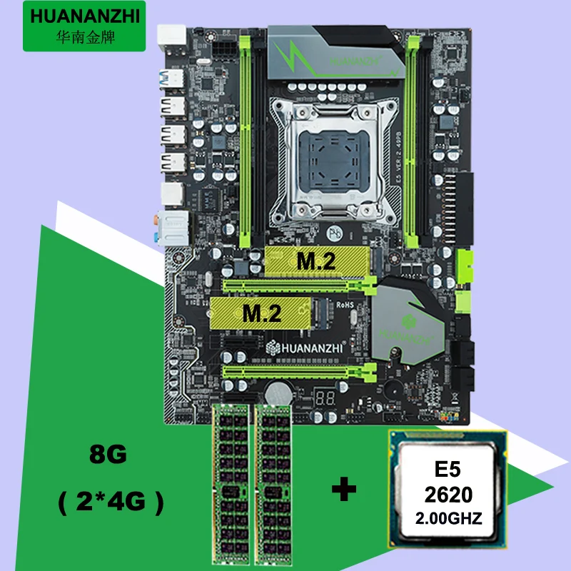 Online HUANAN V 2,49 X79 Motherboard CPU RAM Combos Xeon E5 2620 SROKW CPU (2*4G)8G DDR3 RECC Memorry Alle Gute Geprüft 2 Jahre Garantie