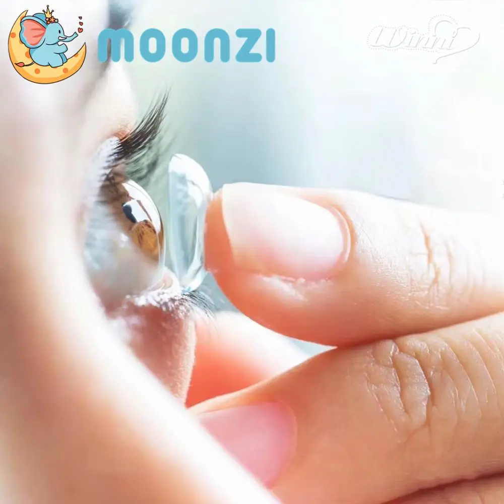 MOONZI Clear colorless Contact Lenses For Eyes Transparent exclusive invisible contact lens Degree 2pcs/pair Myopia prescription | Красота и