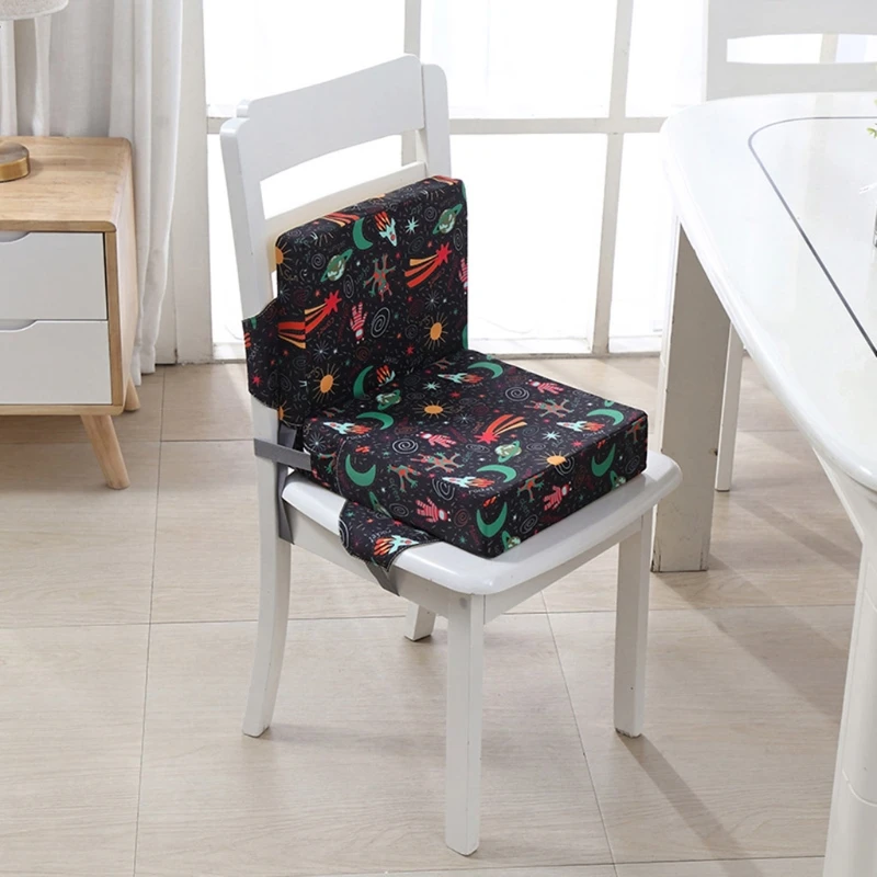 

2 Pcs/Set Anti-Skid Cartoon Printing Dining Children Cushion Increased Pad Adjustable Removable High Chair Booster
