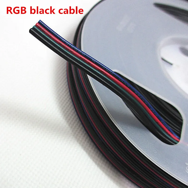 5~100 meters 2pin 3pin 4pin 5Pin 22 AWG Extension Electric Wire Cable  Led Connector For RGB RGBW 3528 5050 LED Stirp Light