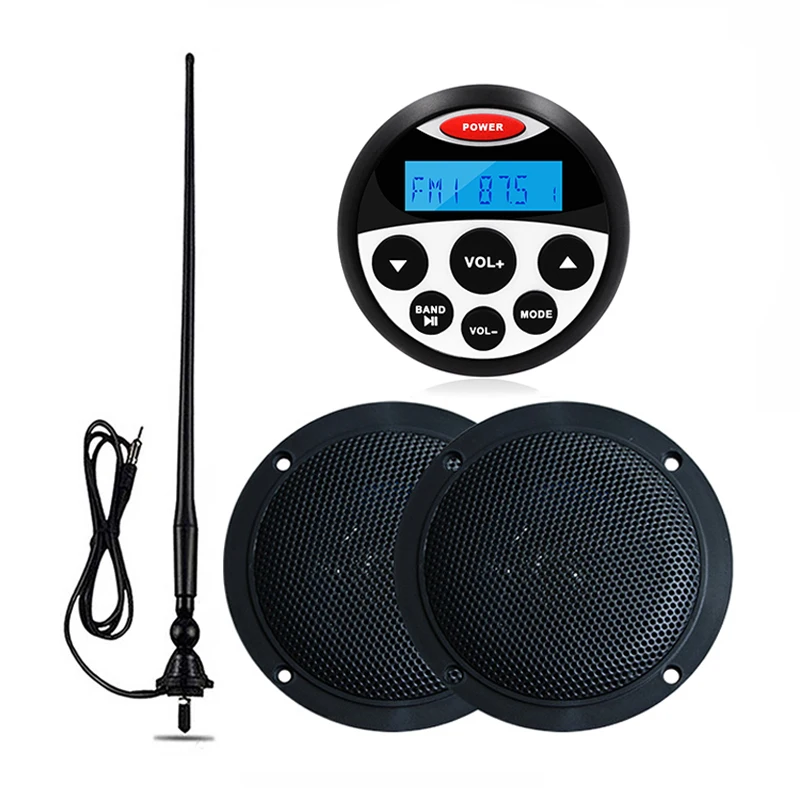 Marine Stereo Boat Radio Bluetooth Audio Receiver MP3 Player+4