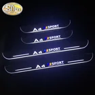 Led перемещение двери Накладка для Audi A4 B6 2001-2005 динамический дверной порог пластина плоский подкладка накладка наклейка на автомобиль аксессуары