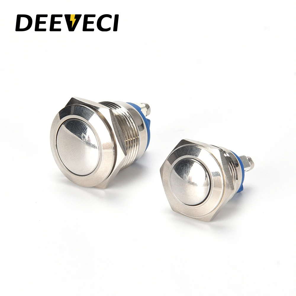 Metal Defond Button Interrupteur 16mm 19mm 22mm 25mm Stainless Steel Ball Type On Off Emergency Push Switch - Металлическая кнопка Defond Interrupteur 16 мм 19 мм 22 мм 25 мм Ручка из нержавеющей стали с шаровым типом включения/выключения аварийного кнопо