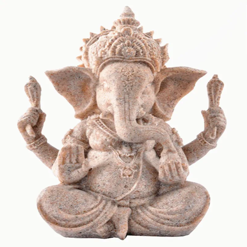 

Resin Ganesha sandstone handicraft, the Buddha Statue of southeast Asia, the Indian elephant nose god of wealth buda