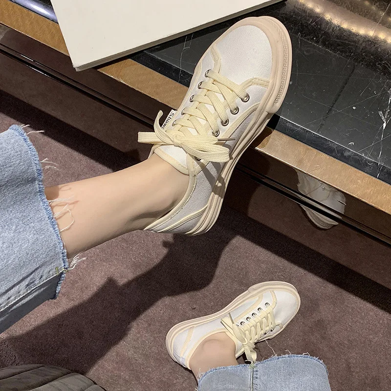 

Shoes Woman 2021 Casual Female Sneakers Round Toe Espadrilles Platform Creepers Flats Shallow Mouth Autumn Modis New Clogs Dress