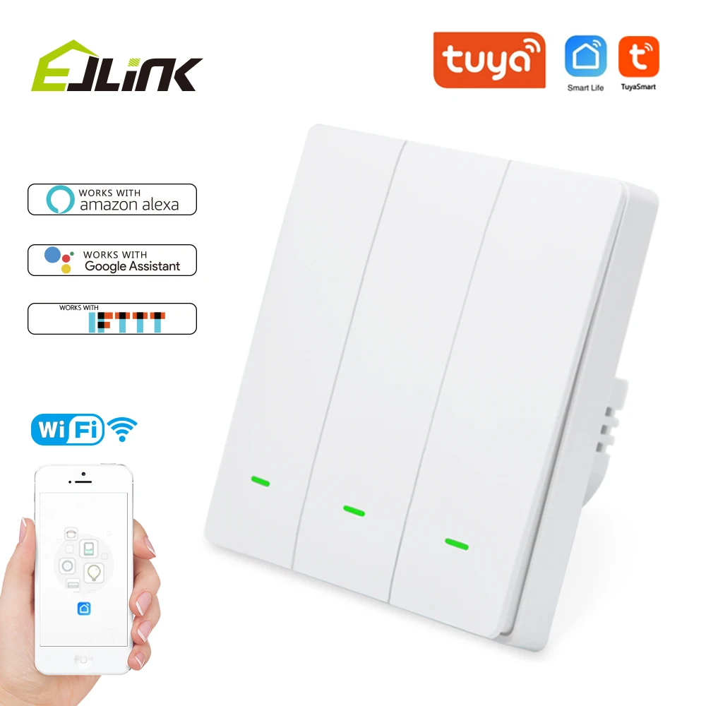 Коммутатор смарт-дома EJLINK Tuya 90-250 В управление через приложение голосовое ручные