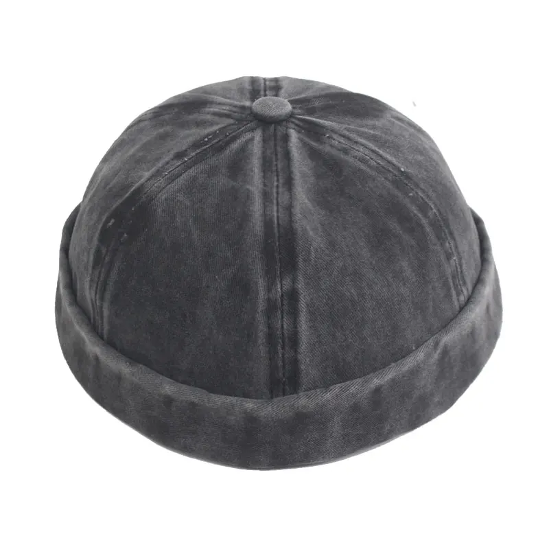 Шапка без козырька Мужская/Женская однотонная хлопковая уличная шапка с принтом