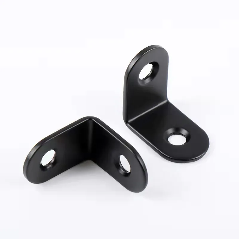 

10 pcs Black Connector Type L 90 Degree Angle Fastener Triangle Corner Bracket