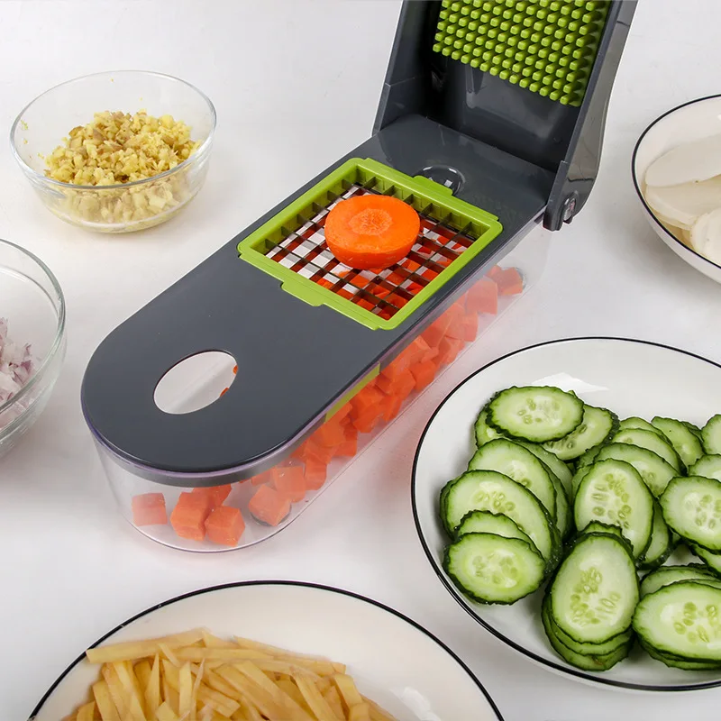 

Kitchen Dicer Household Vegetable Fruit Cutter Dicer Potato Cucumber Shredding Machine Multi-Function Slice Grater Onion Cutter