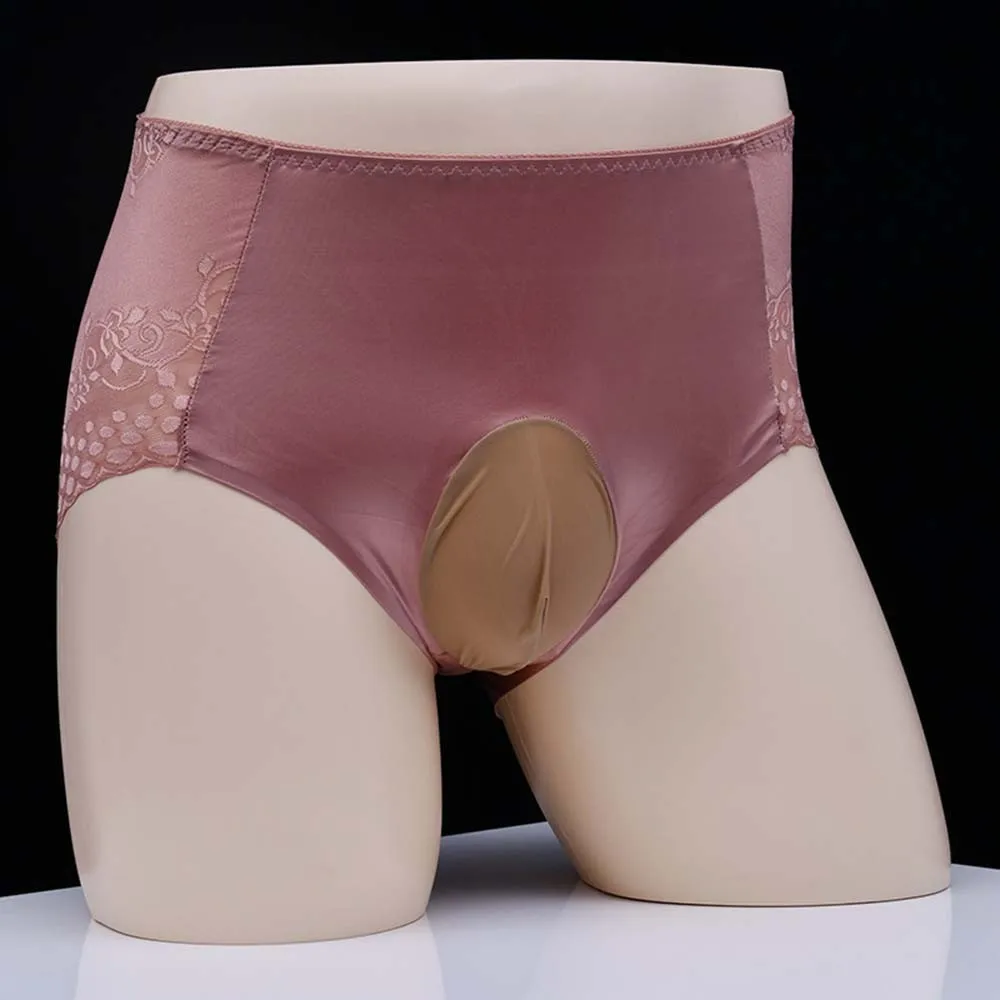 

Men Sexy Brief Lace See Through Underwear Bugle Sissy Pouch Pantie Thong Panties Glossy Shorts Pant Fashion Gays Bottom Lingerie