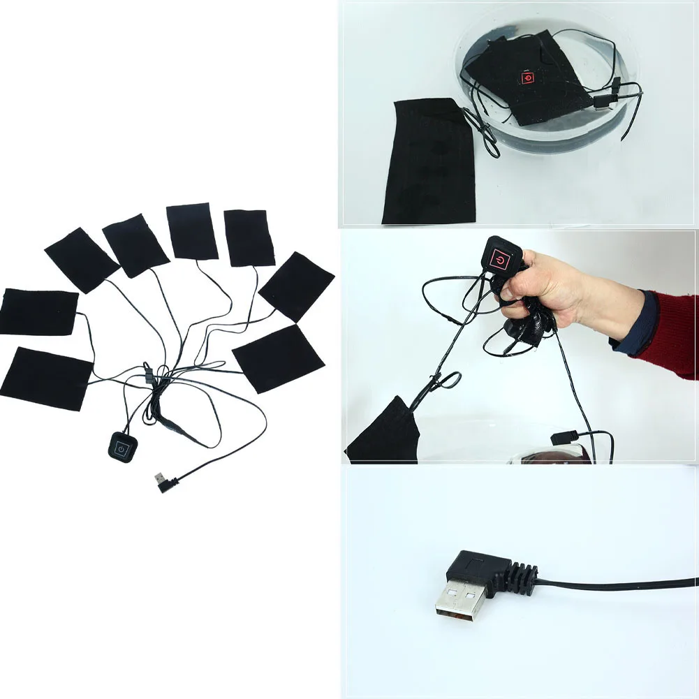 1 комплект Портативный USB электрические нагревательные колодки жилет одежда