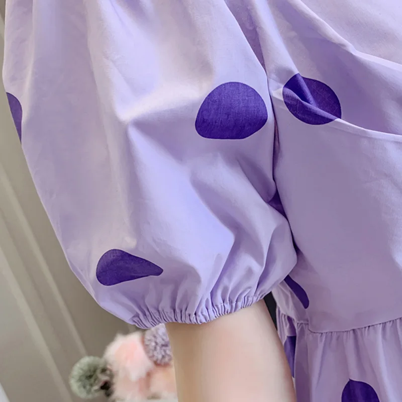 Женская рубашка с коротким рукавом VSUE летняя пышными рукавами и