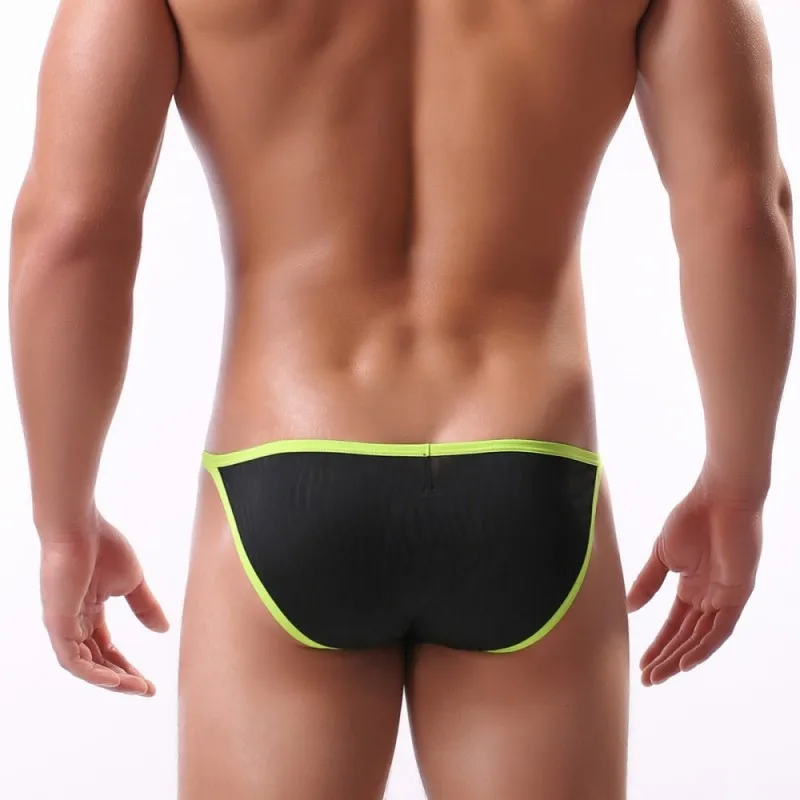 Трусы брифы мужские с U образным выпуклым верхом пикантное нижнее белье дышащие