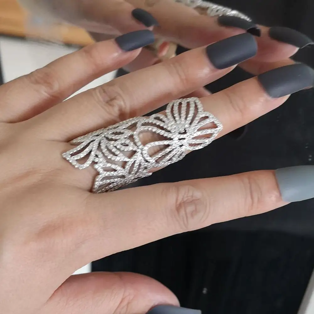 Скидка распродажа в европейском стиле Модный камень циркон полые виде цветов с