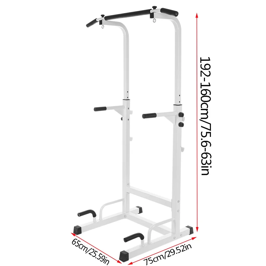 

US StockPower Tower Height Adjustable Pull UP Bar Push-UP Dip Station Dip Stand Workout Fitness Equitment Home Gym