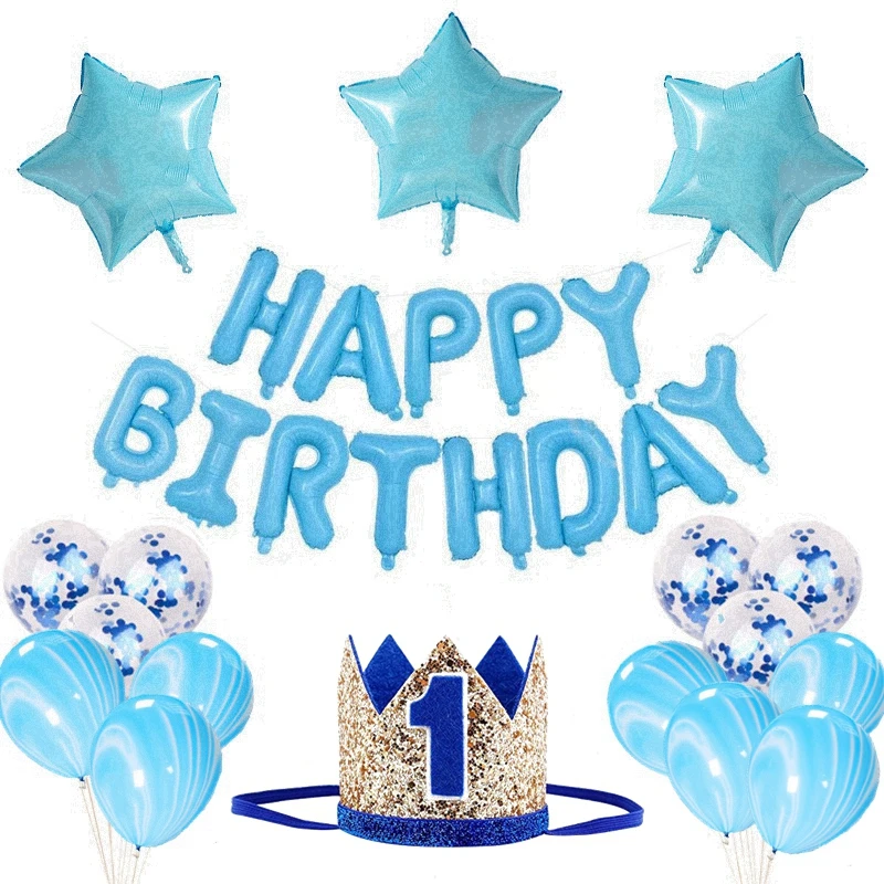 Синие вечерние ничные декоративные латексные воздушные шары агат конфетти 16