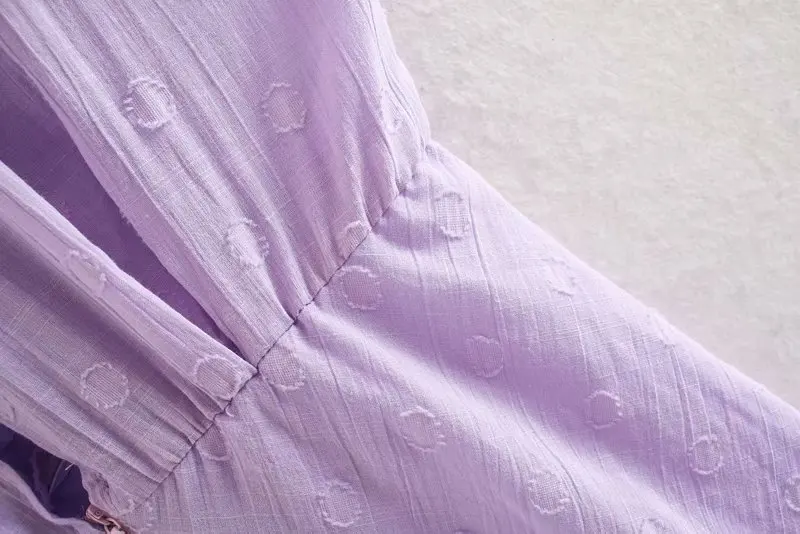 Женское платье-миди с разрезом элегантное фиолетовое платье v-образным вырезом и