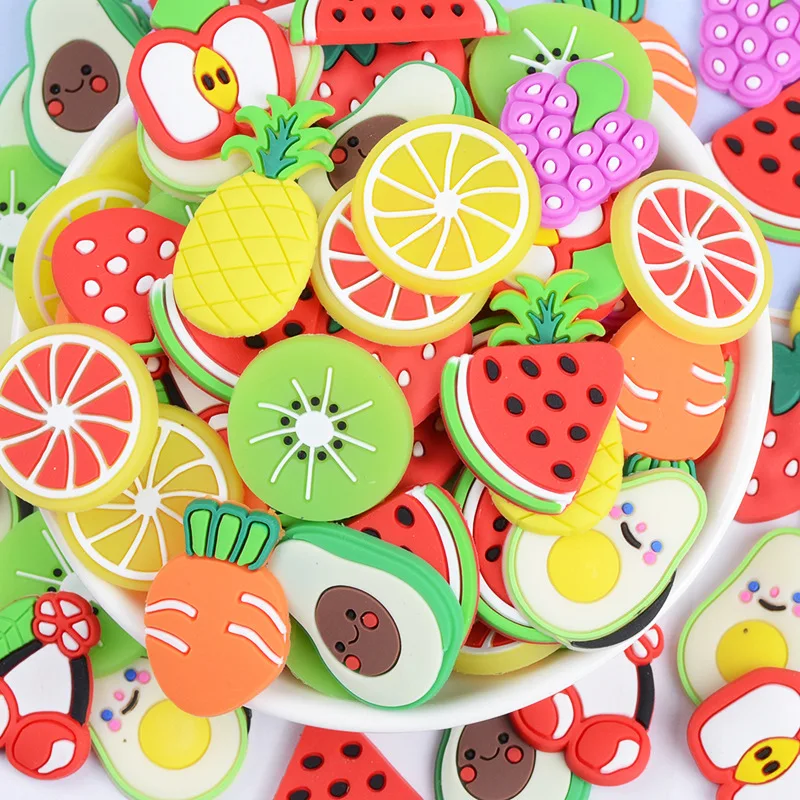 30 шт. фруктовые ломтики слайм шармы товары комплект наполнителя пушистые слаймы