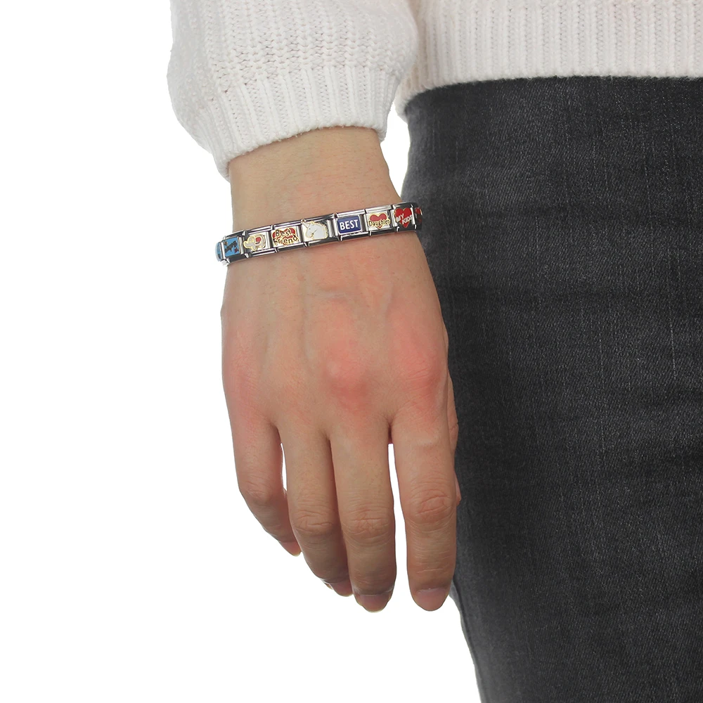 Браслет Hapiship из нержавеющей стали Шарм браслет с ромашкой любовью единорогом