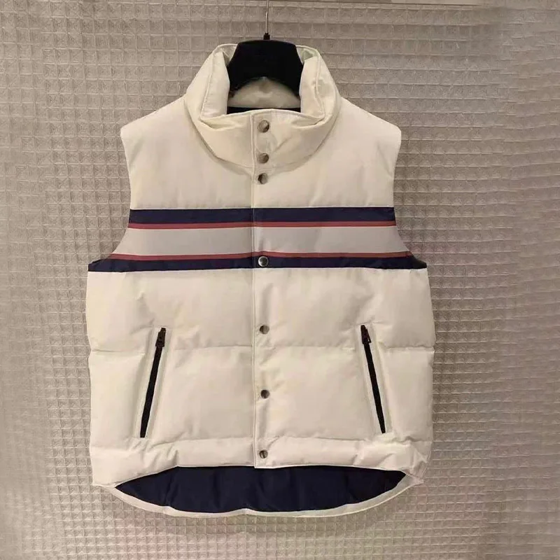 

2021 Winter Woman's Down Vest Jackets Button Stars Sleeveless Tank Down Sports Hign Quality Coat