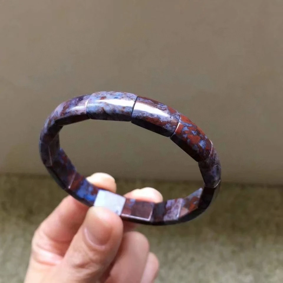 

Genuine Natural Purple Sugilite Rectangle Beads Bracelet 10*6mm Women Men From South Africa Gemstone Fashion Healing Stone AAAAA