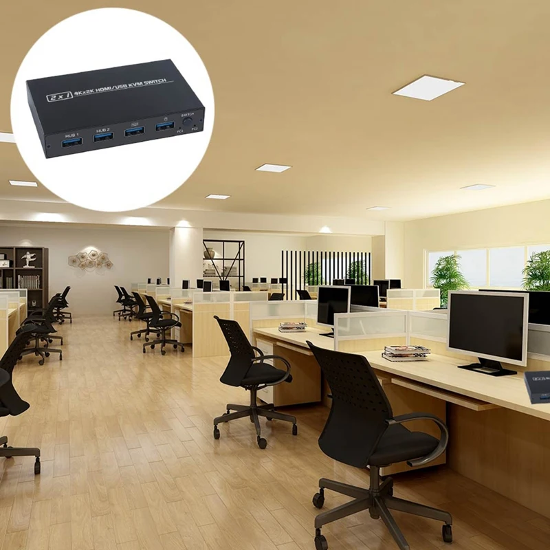 2-портовый USB KVM 4K переключатель разветвитель клавиатура и мышь адаптивные EDID / HDCP
