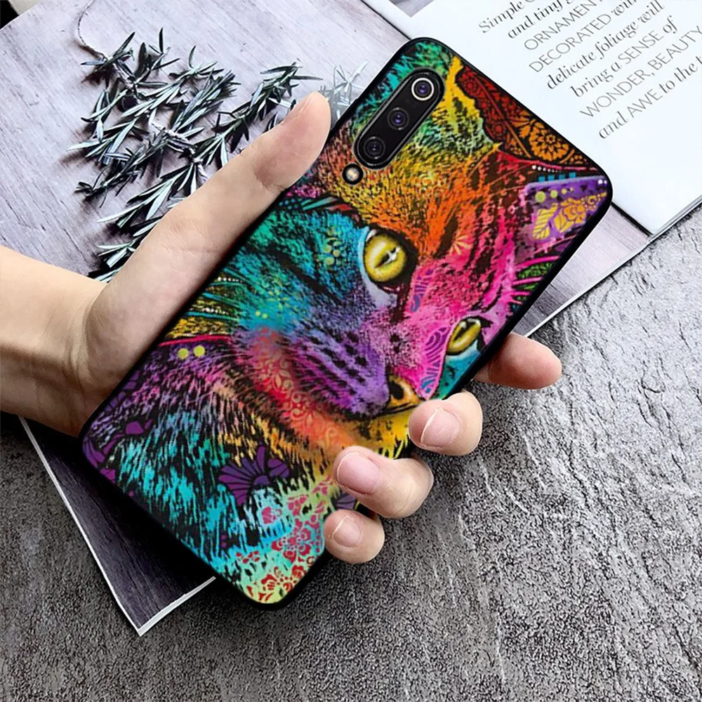 Для Xiaomi 9 se чехол художественный с изображением кота DIY для телефона рисунком в