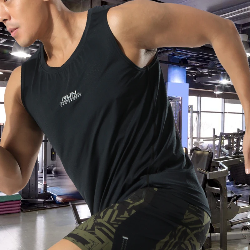 

Men Running Sleeveless Quick Dry Fitness Sport Casual Outdoor Shirt Basketball Training Tank Top Thin Male High Quality Gym Vest