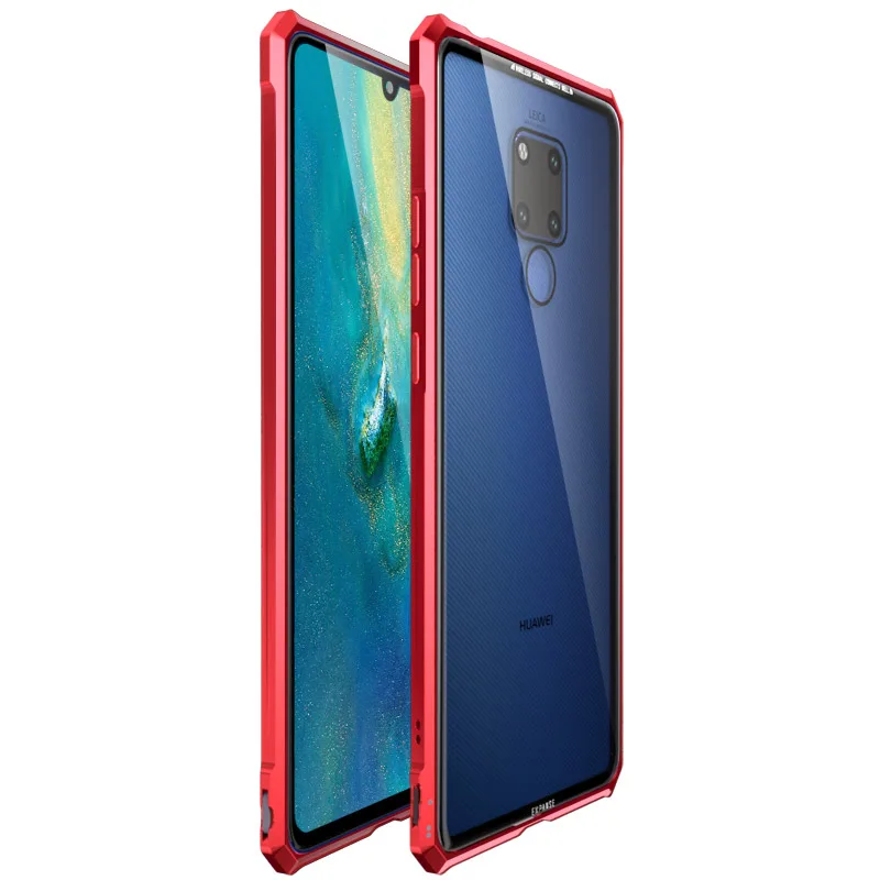Роскошный чехол для huawei mate 20 Lite Pro X Металлический бампер+ стеклянный защитный чехол для huawei mate 20 Pro чехол mate 20 Lite 20X матовый