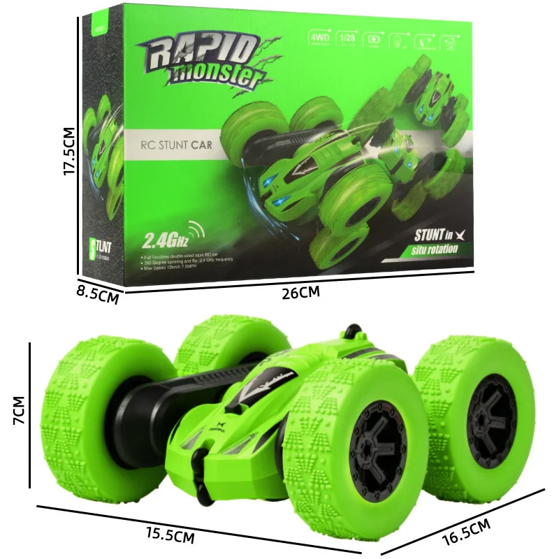 

RC Car 2.4G 4CH Kids Remote Control Car Toys Double-sided Stunt Drift Deformation Buggy Rock Crawler Roll Car 360 Degree Flip