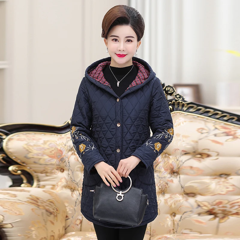 Осенне зимняя парка одежда пальто куртка Женская длинная средней длины женские
