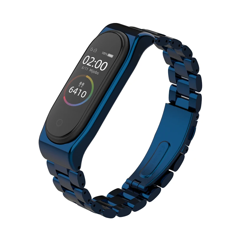 Mi jobs mi Band 4 ремешок на запястье металлический Безвинтовой из нержавеющей стали для Xiaomi mi Band 4 умные часы mi band 3 Band Браслет