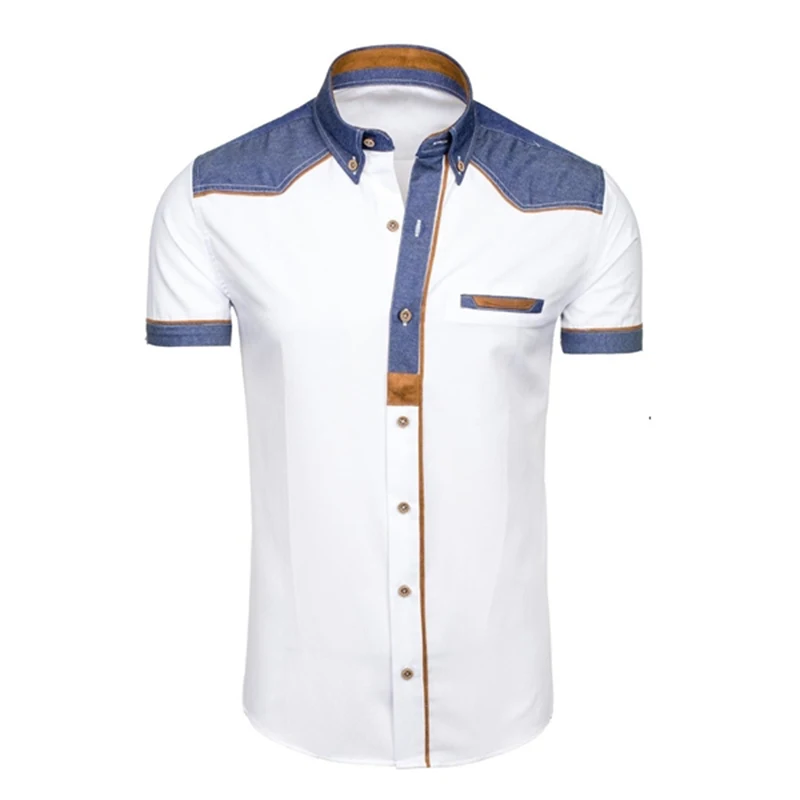 Zogaa New Fashion Men Cotton Linen Shirt Short Sleeve Thin Top Slim Casual Shirts High Quality White Black Blue Mens 2019 | Мужская