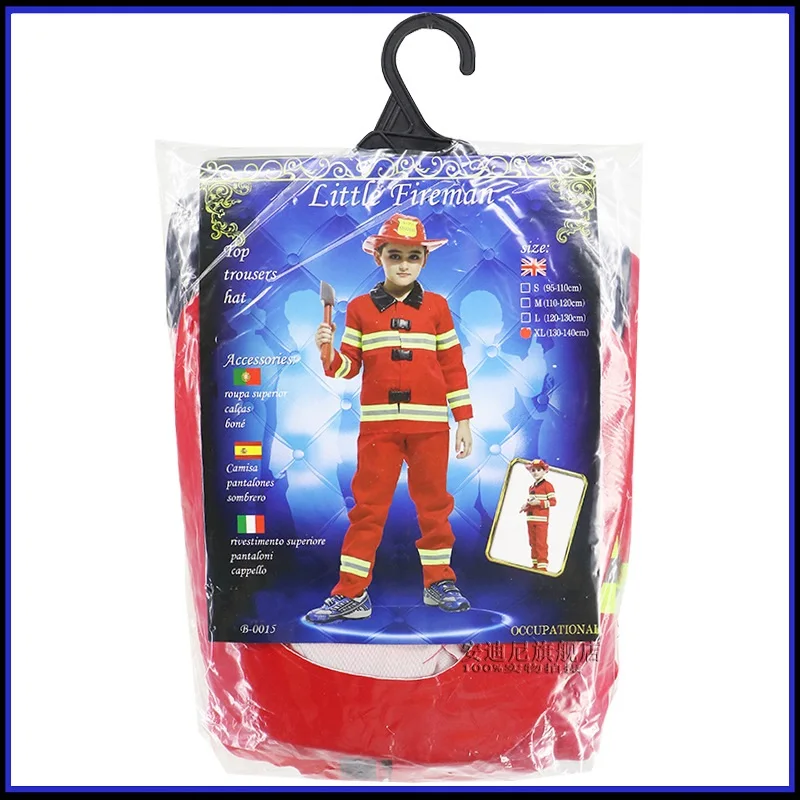 Шанхай история костюмы на Хэллоуин для детей мальчиков пожарный Косплей