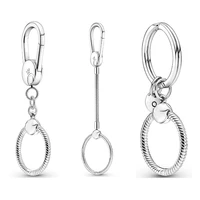 authentic 925 sterling silver moments medium bag key charm holder charm bead fit pandora bracelet necklace jewelry