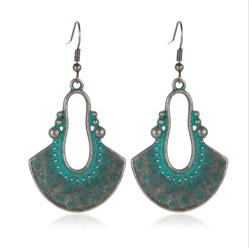 Древнетибетское филигранный цветок Изысканная серьга Бохо Винтажные Ювелирные