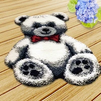 toy bear latch hook kits rugs cushion crafts embroidery for kids beginners diy needlework unfinished crocheting rug making