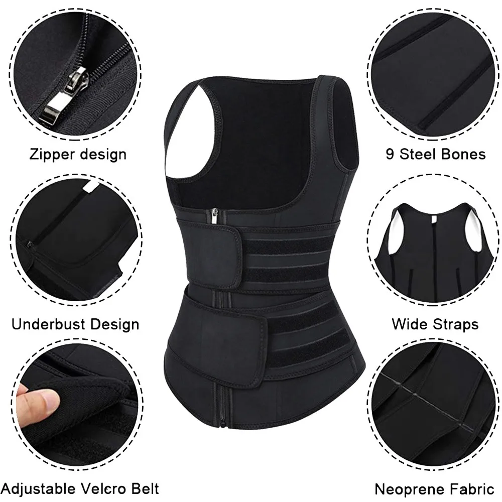 Женский корсет для тренировок в форме сауны на талии костюм жилет еomen