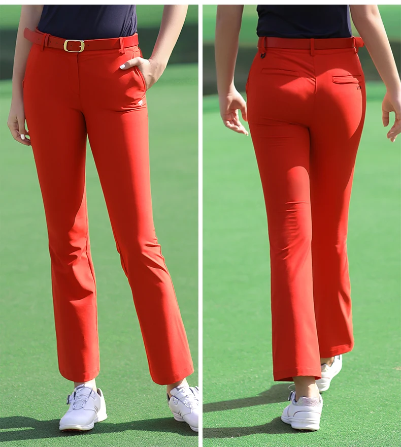 PGM Leisure Sports Golf Women Wear Long Pants Clothing Ankle-length Spring Summer Lady Trousers Apparel Elastic Flare Pant XS-XL
