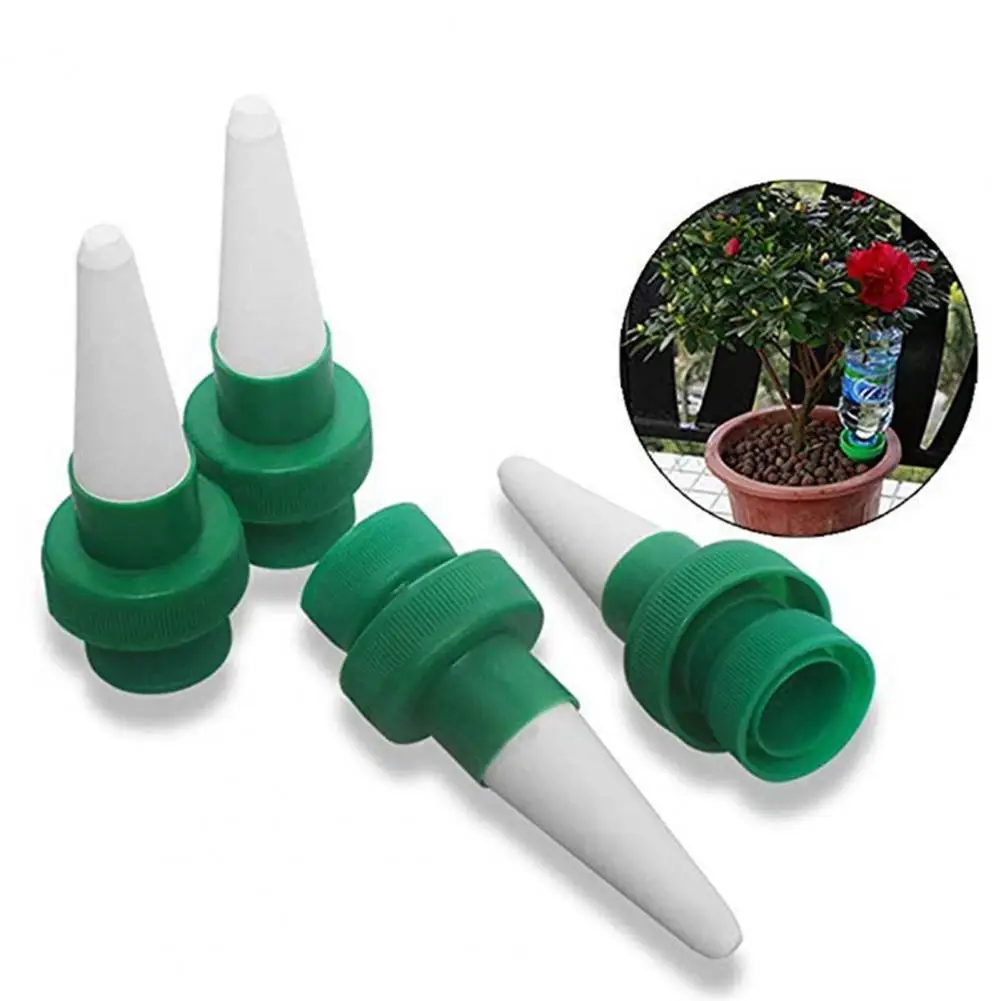 

4pcs Vacation Plant Waterer Ceramic Self Watering Spikes Automatic Flower Drip Irrigation Watering Stake System for indoor Plant