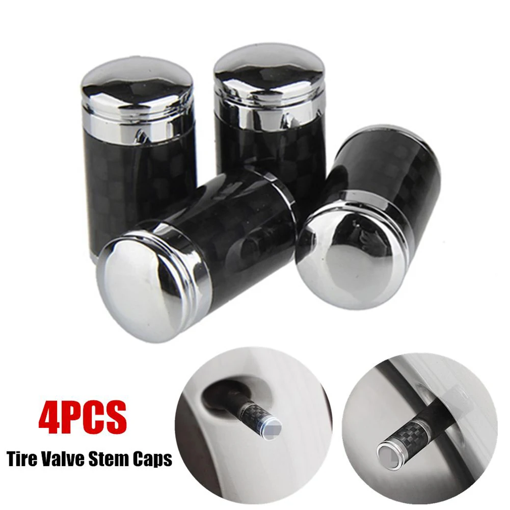 

4PC Wheel Nozzle Cover Accessory For Car Motorcycle Replacement Universal