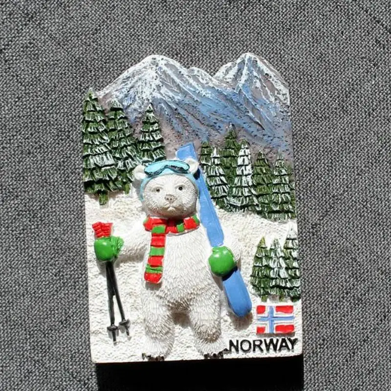 Норвежский полимерный магнит на холодильник туристический креативный