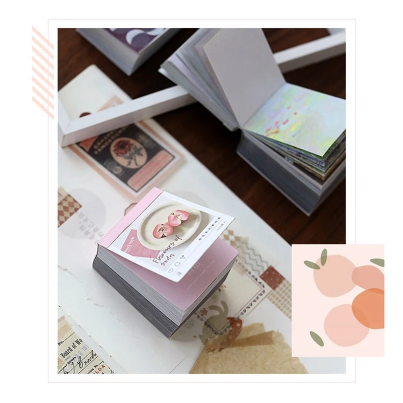 

2021 New 400pcs Of Non-repeating Retro Oil Painting Cloud DIY Scrapbook Journal Album Hand Made Diary Decoration Ground Sticker