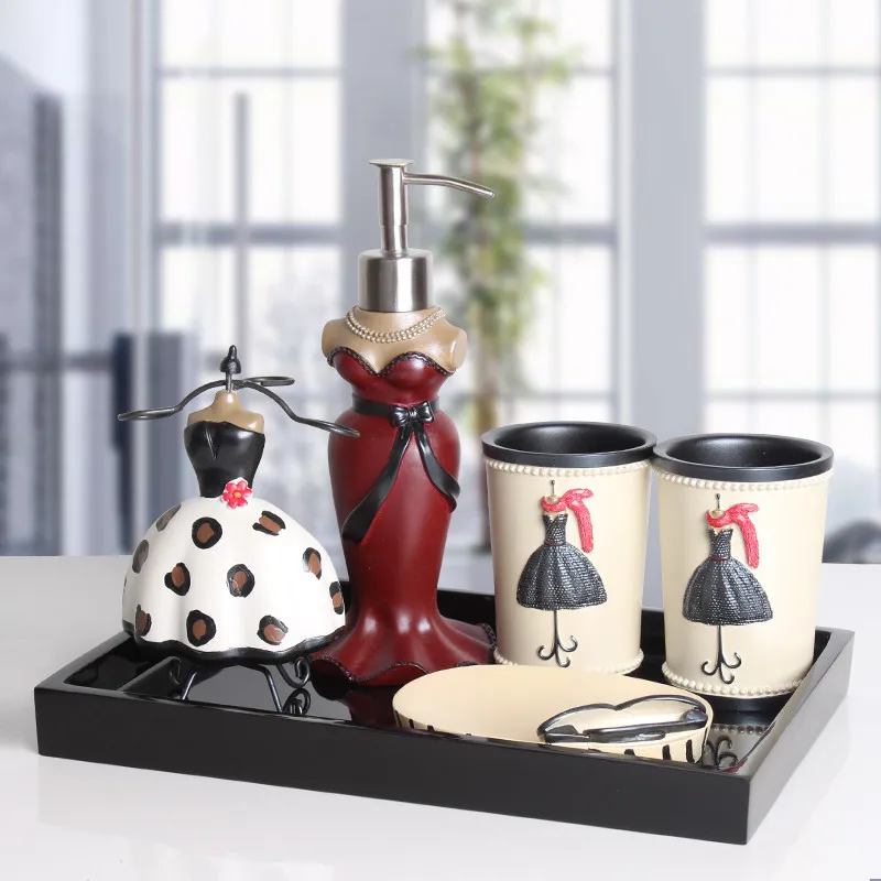 Набор аксессуаров для ванной комнаты дозатор мыла держатель зубной щетки
