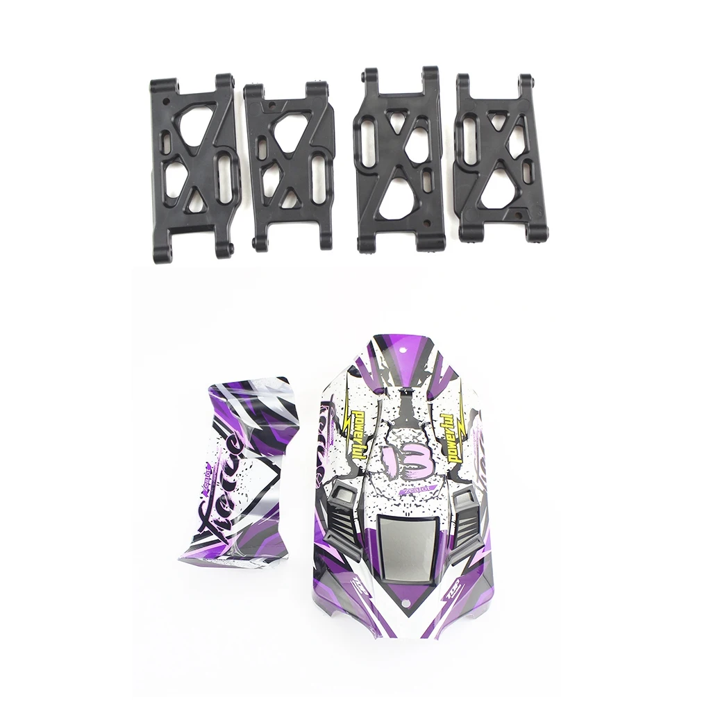 

Комплект передних и задних поворотных рычагов и запчастей для Wltoys 124019 1/12, Корпус кузова автомобиля, крыло хвоста, запасные аксессуары